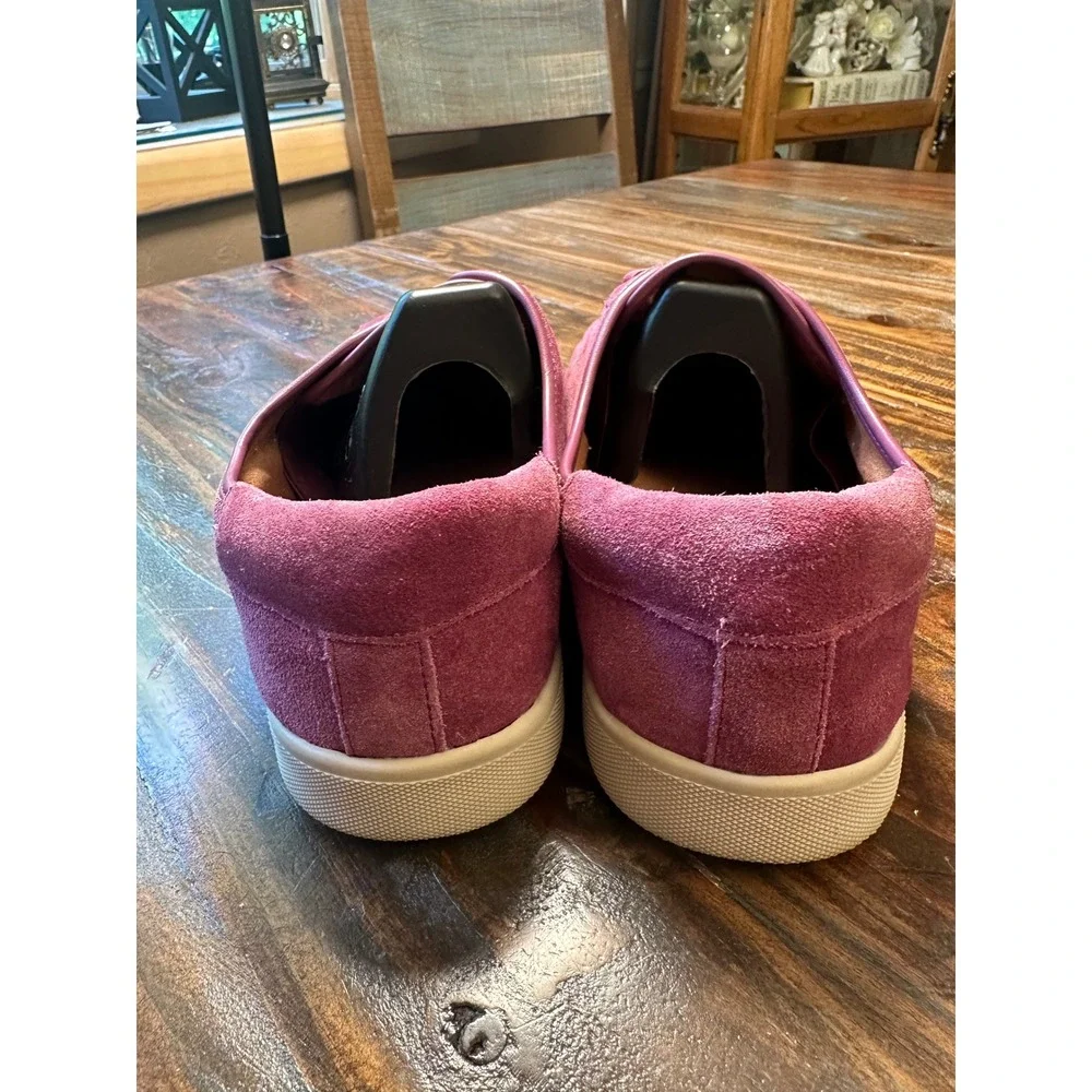 Vionic‎ Jean Suede Sneakers Berry Purple Orthotic Slip On Shoes Womens 11 Wide